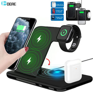 4 in 1Fast Wireless Charger Stand For iPhone, Apple Watch and Airpods Pro